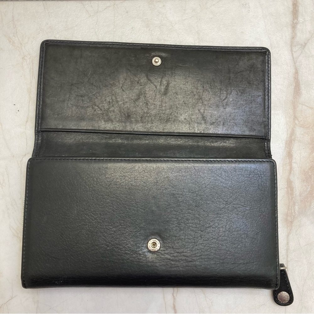 Coach vintage black leather clutch wallet - Picture 6 of 14